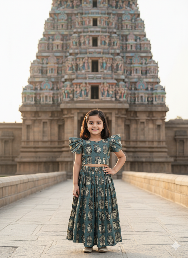 Ethnic Print Co-ord Set for Girls