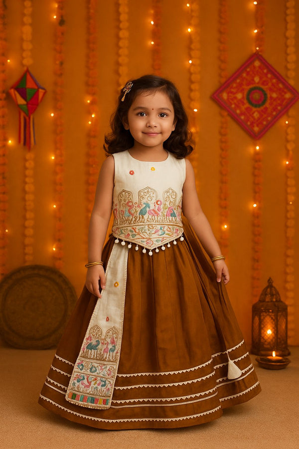 Kids Designer Ethnic Rajasthani Style Lehenga Choli Set