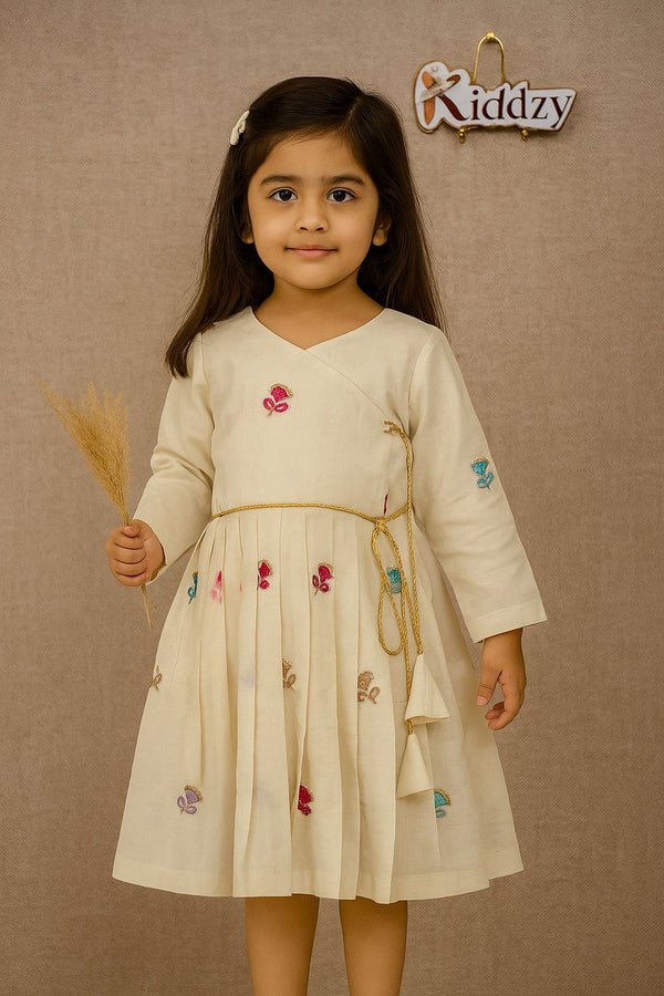 Kids Elegant Embroidered Ethnic Frock