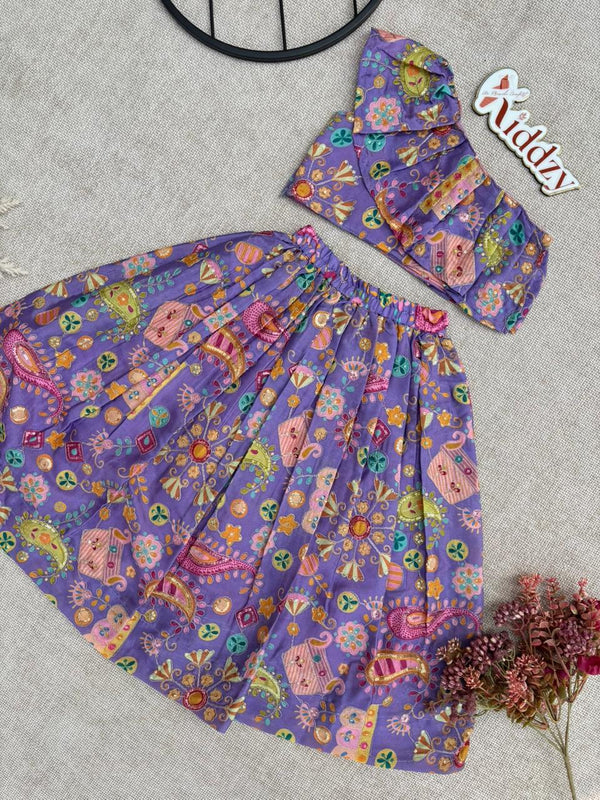 Lilac Melody Poly Crepe Lehenga Choli